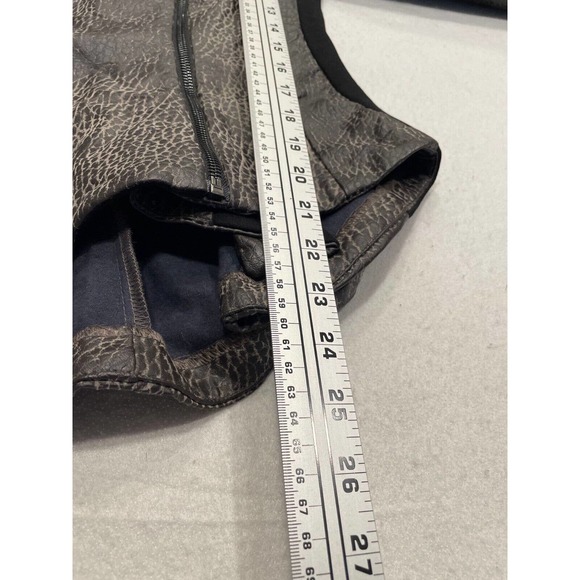 Robbi & Nikki Size S Women's Asymmetrical Zip Jacket Distressed Faux Leather - Picture 7 of 8